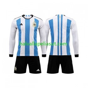 Jalkapallo Pelipaidat/Peliasut Argentiina 3 Stars Lasten Kotipaita World Cup 2022 Pitkähihainen